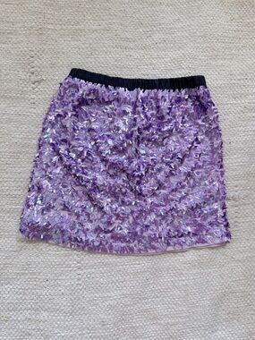 Crewcuts Sparkly Sequin Mini Skirt - Lavender